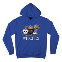 Funny Halloween Gift Up Witches Cocktail Skull Cup Gift Tall Hoodie