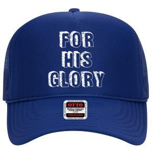 For His Glory Jesus Praise Band Worship Team Leader High Crown Mesh Back Trucker Hat