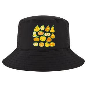 Funny Halloween Glowing Jackolantern Pumpkin Faces Cool Comfort Performance Bucket Hat