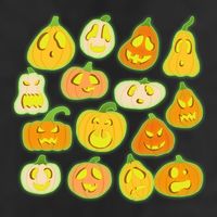 Funny Halloween Glowing Jackolantern Pumpkin Faces Adult Drive Performance Visor