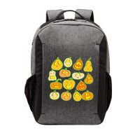 Funny Halloween Glowing Jackolantern Pumpkin Faces Vector Backpack