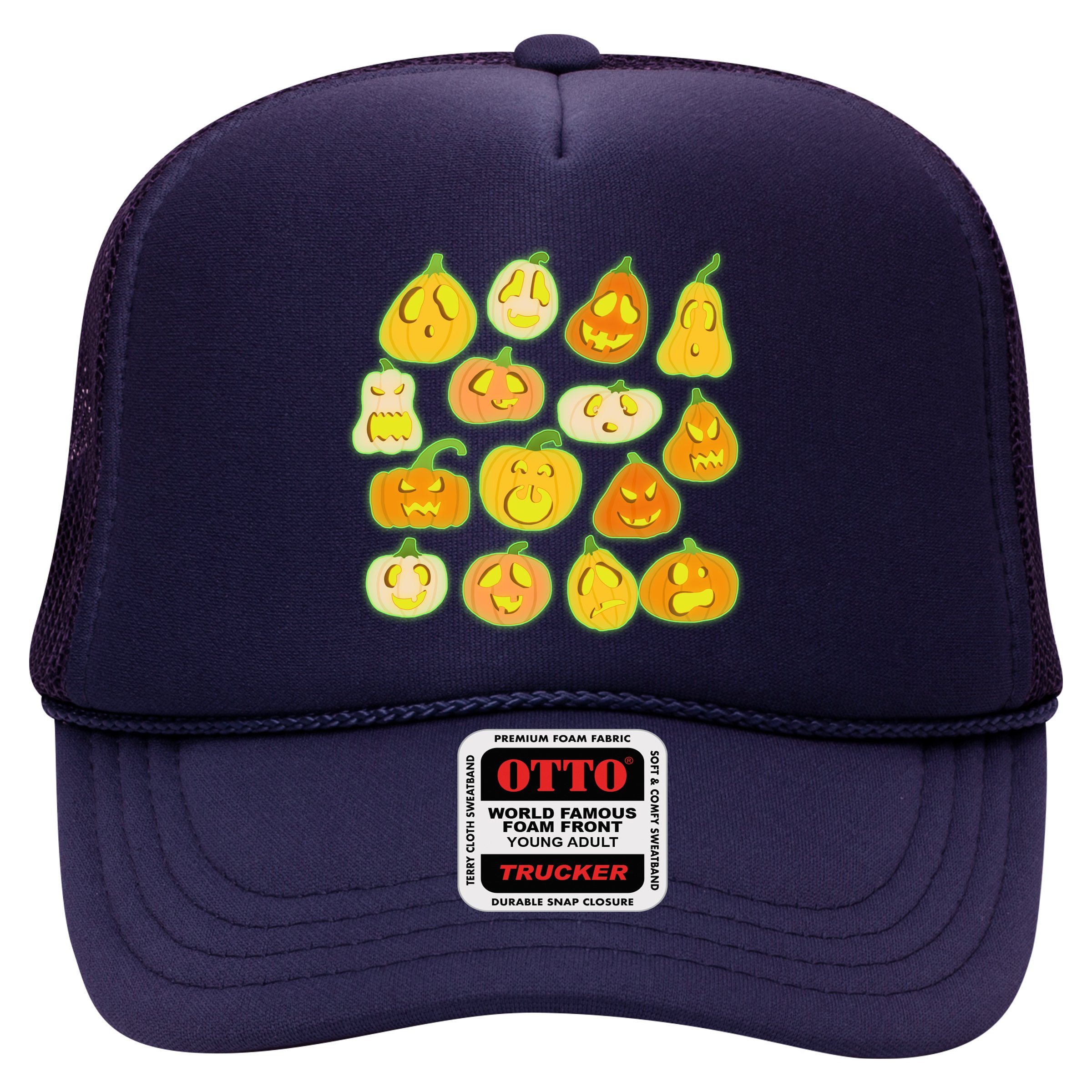 Funny Halloween Glowing Jackolantern Pumpkin Faces Hat