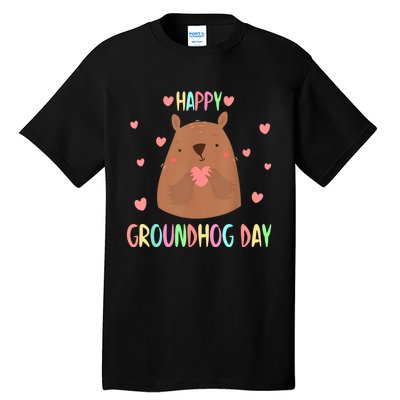 Funny Happy Groundhog Day 2024 Tall T-Shirt