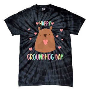 Funny Happy Groundhog Day 2024 Tie-Dye T-Shirt