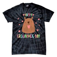 Funny Happy Groundhog Day 2024 Tie-Dye T-Shirt