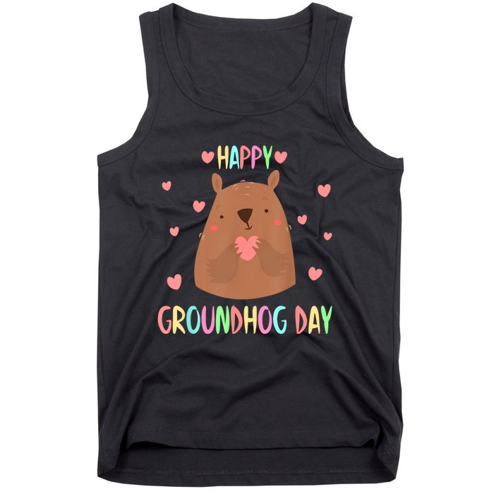 Funny Happy Groundhog Day 2024 Tank Top