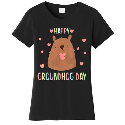 Funny Happy Groundhog Day 2024 Women's T-Shirt