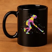 Field Hockey Girl 11oz C Handle Ceramic Mug