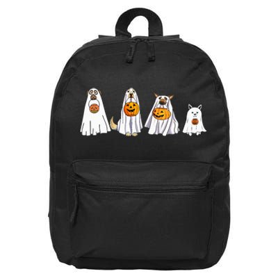 Funny Halloween Ghost Costume for Dogs 16 in Basic Backpack