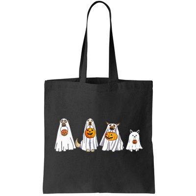 Funny Halloween Ghost Costume for Dogs Tote Bag