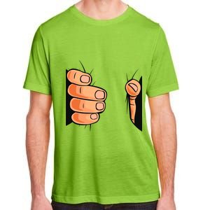 Funny Hand Gripping Optical Illusion Adult ChromaSoft Performance T-Shirt