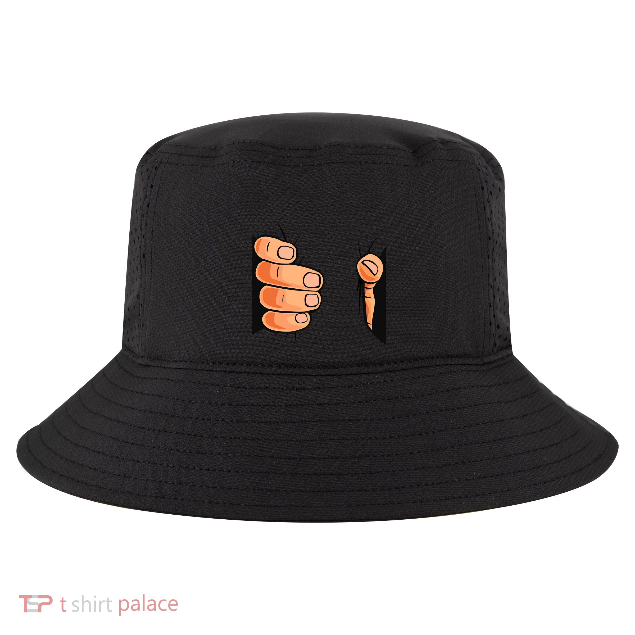 Funny Hand Gripping Optical Illusion Cool Comfort Performance Bucket Hat
