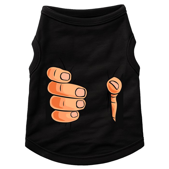 Funny Hand Gripping Optical Illusion Doggie Tank