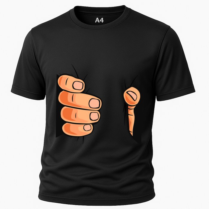 Funny Hand Gripping Optical Illusion Performance Shirt
