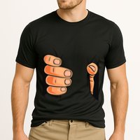 Funny Hand Gripping Optical Illusion Performance Shirt