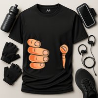 Funny Hand Gripping Optical Illusion Performance Shirt