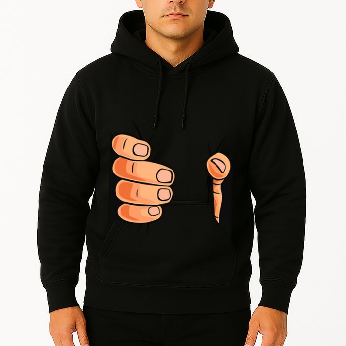Funny Hand Gripping Optical Illusion Hoodie