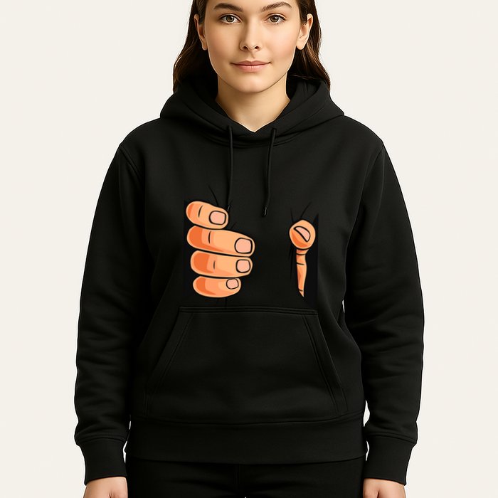 Funny Hand Gripping Optical Illusion Hoodie