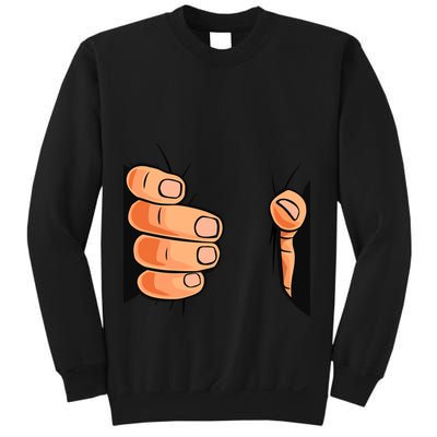 Funny Hand Gripping Optical Illusion Sweatshirt
