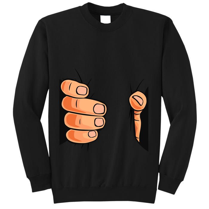 Funny Hand Gripping Optical Illusion Sweatshirt