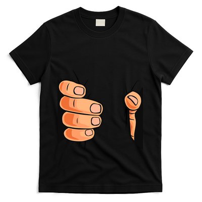 Funny Hand Gripping Optical Illusion T-Shirt