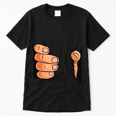 Funny Hand Gripping Optical Illusion Tall T-Shirt