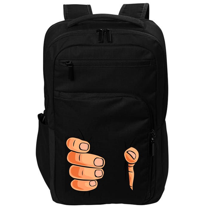 Funny Hand Gripping Optical Illusion Impact Tech Backpack