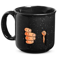 Funny Hand Gripping Optical Illusion 15oz Campfire Ceramic Mug