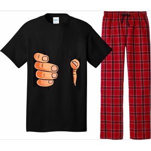 Funny Hand Gripping Optical Illusion Pajama Set