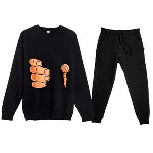 Funny Hand Gripping Optical Illusion Premium Crewneck Sweatsuit Set