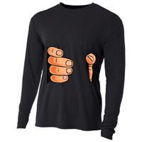 Funny Hand Gripping Optical Illusion Cooling Performance Long Sleeve Crew
