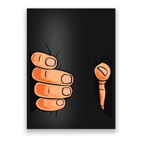 Funny Hand Gripping Optical Illusion Poster