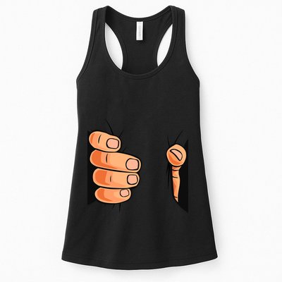 Funny Hand Gripping Optical Illusion Womens Tank Top