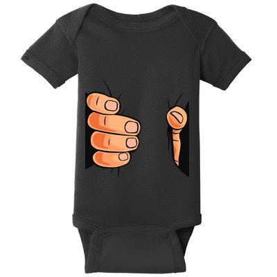Funny Hand Gripping Optical Illusion Baby Bodysuit