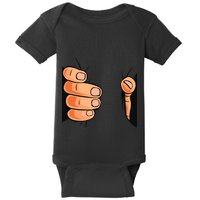 Funny Hand Gripping Optical Illusion Baby Bodysuit