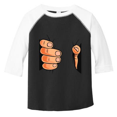 Funny Hand Gripping Optical Illusion Toddler Fine Jersey T-Shirt