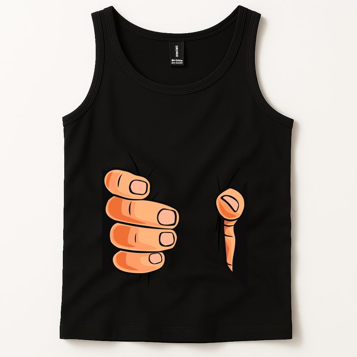 Funny Hand Gripping Optical Illusion Tank Top