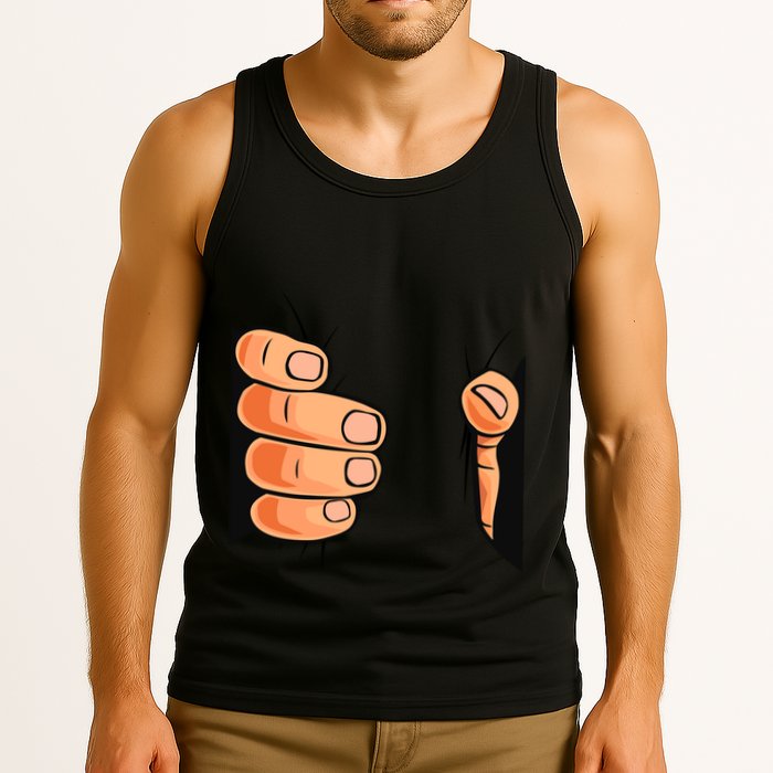 Funny Hand Gripping Optical Illusion Tank Top
