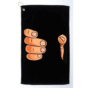 Funny Hand Gripping Optical Illusion Platinum Collection Golf Towel