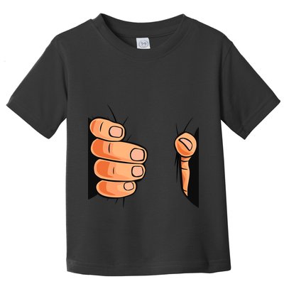 Funny Hand Gripping Optical Illusion Toddler T-Shirt