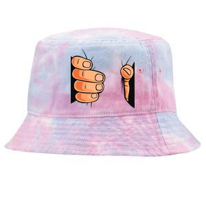 Funny Hand Gripping Optical Illusion Tie-Dyed Bucket Hat