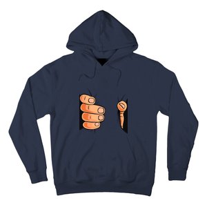 Funny Hand Gripping Optical Illusion Hoodie