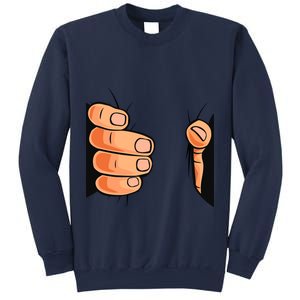 Funny Hand Gripping Optical Illusion Sweatshirt