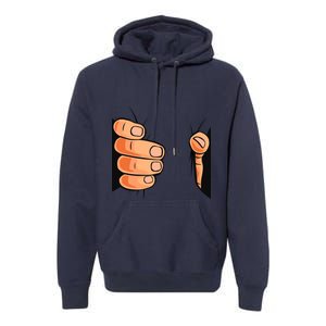 Funny Hand Gripping Optical Illusion Premium Hoodie