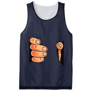 Funny Hand Gripping Optical Illusion Mesh Reversible Basketball Jersey Tank