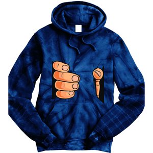 Funny Hand Gripping Optical Illusion Tie Dye Hoodie