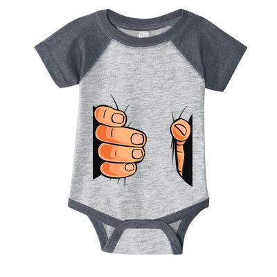 Funny Hand Gripping Optical Illusion Infant Baby Jersey Bodysuit