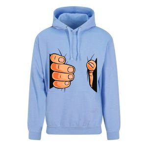 Funny Hand Gripping Optical Illusion Unisex Surf Hoodie