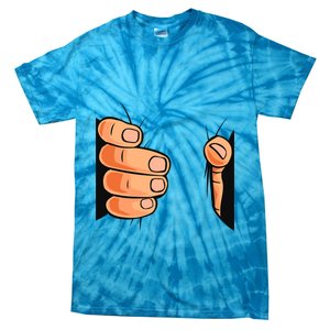 Funny Hand Gripping Optical Illusion Tie-Dye T-Shirt