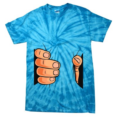 Funny Hand Gripping Optical Illusion Tie-Dye T-Shirt